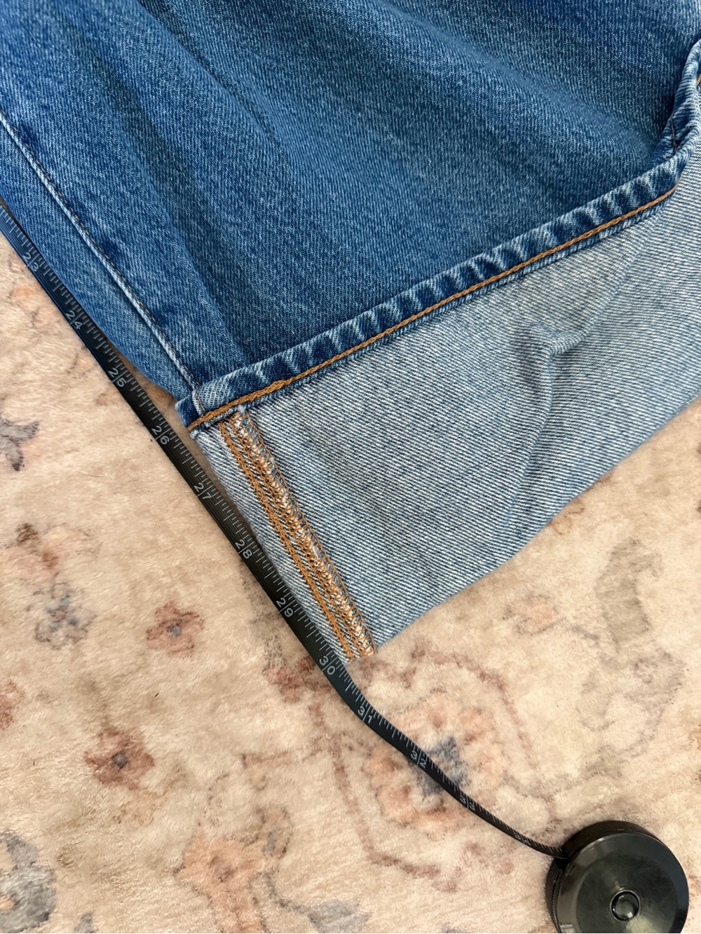 Madewell Blue Wide-Leg Cuffed Jeans - Picture 4 of 10